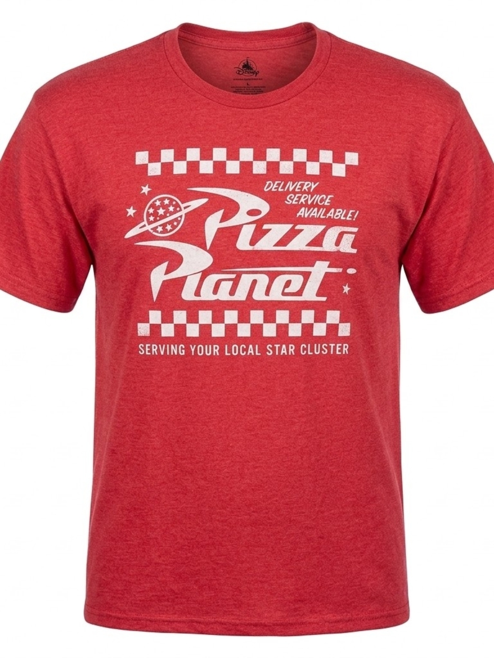 Disney Toy Story Pizza Planet Graphic T-Shirt Red Size XL Short Sleeve